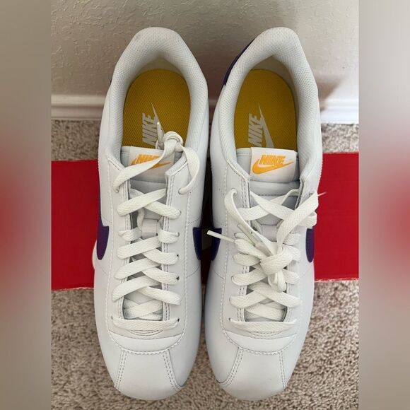 Nike Cortez Lakers White Varsity Purple Yellow - Picture 4 of 10